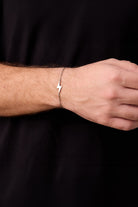 Şimşek Detaylı Bileklik, Çelik - 3