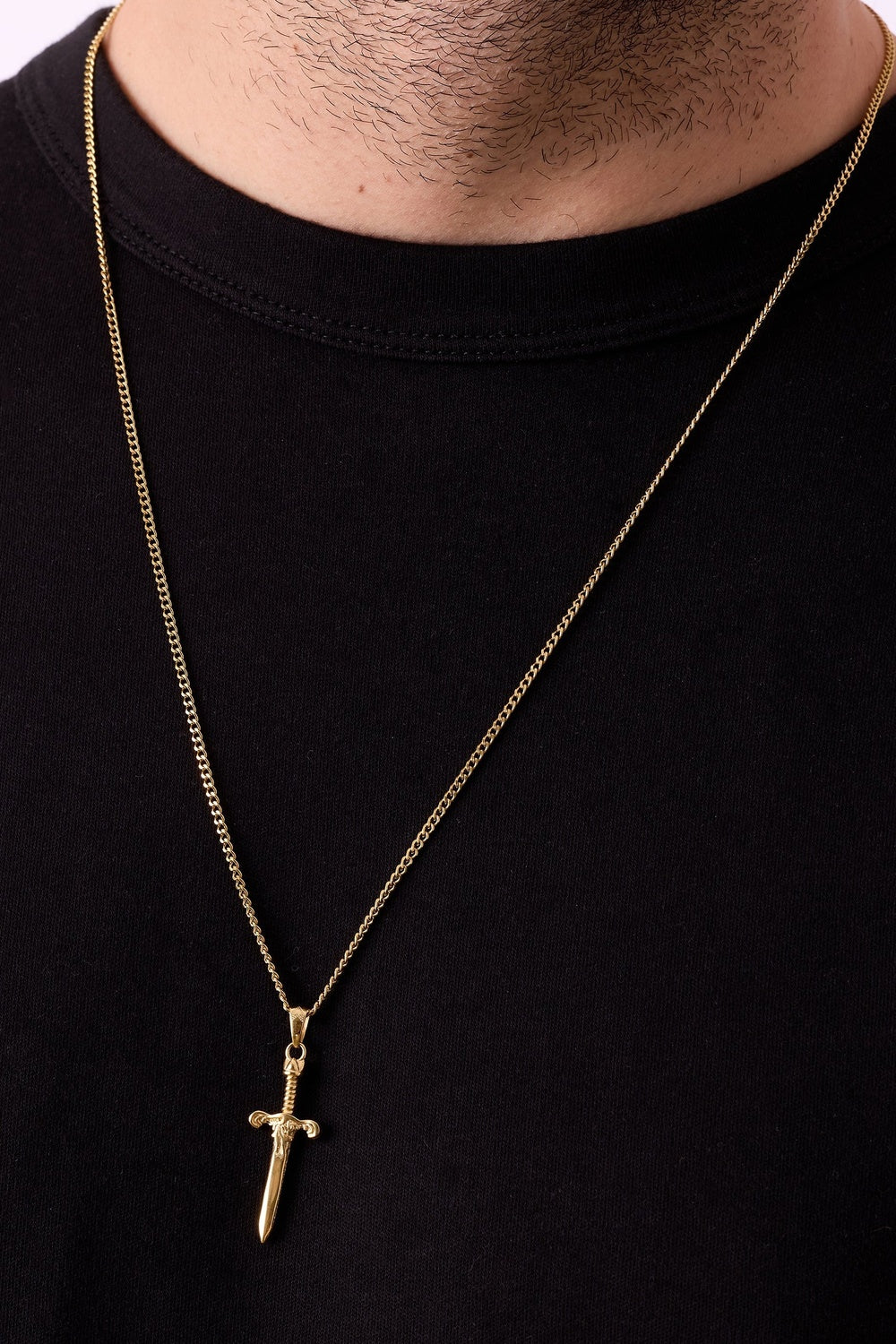 Kılıç Formlu Kolye, Gold - 2