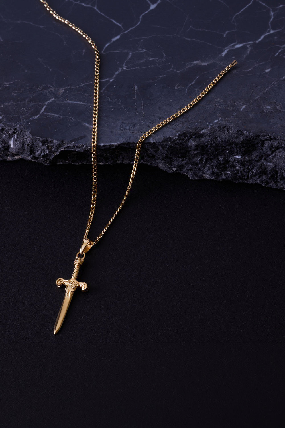 Kılıç Formlu Kolye, Gold - 3