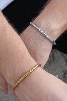 Hematit Taşlı Ayarlanabilir Bileklik, Gold - 4