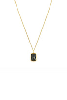 Zirkon Taşlı Kolye, Siyah - Gold - 0