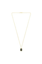 Zirkon Taşlı Kolye, Siyah - Gold - 2