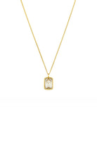 Zirkon Taşlı Kolye, Beyaz - Gold - 0