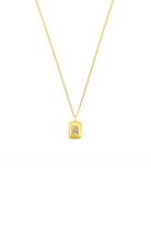 Zirkon Taşlı Kolye, Beyaz - Gold - 1