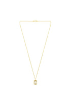 Zirkon Taşlı Kolye, Beyaz - Gold - 2