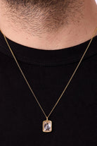 Zirkon Taşlı Kolye, Beyaz - Gold - 3