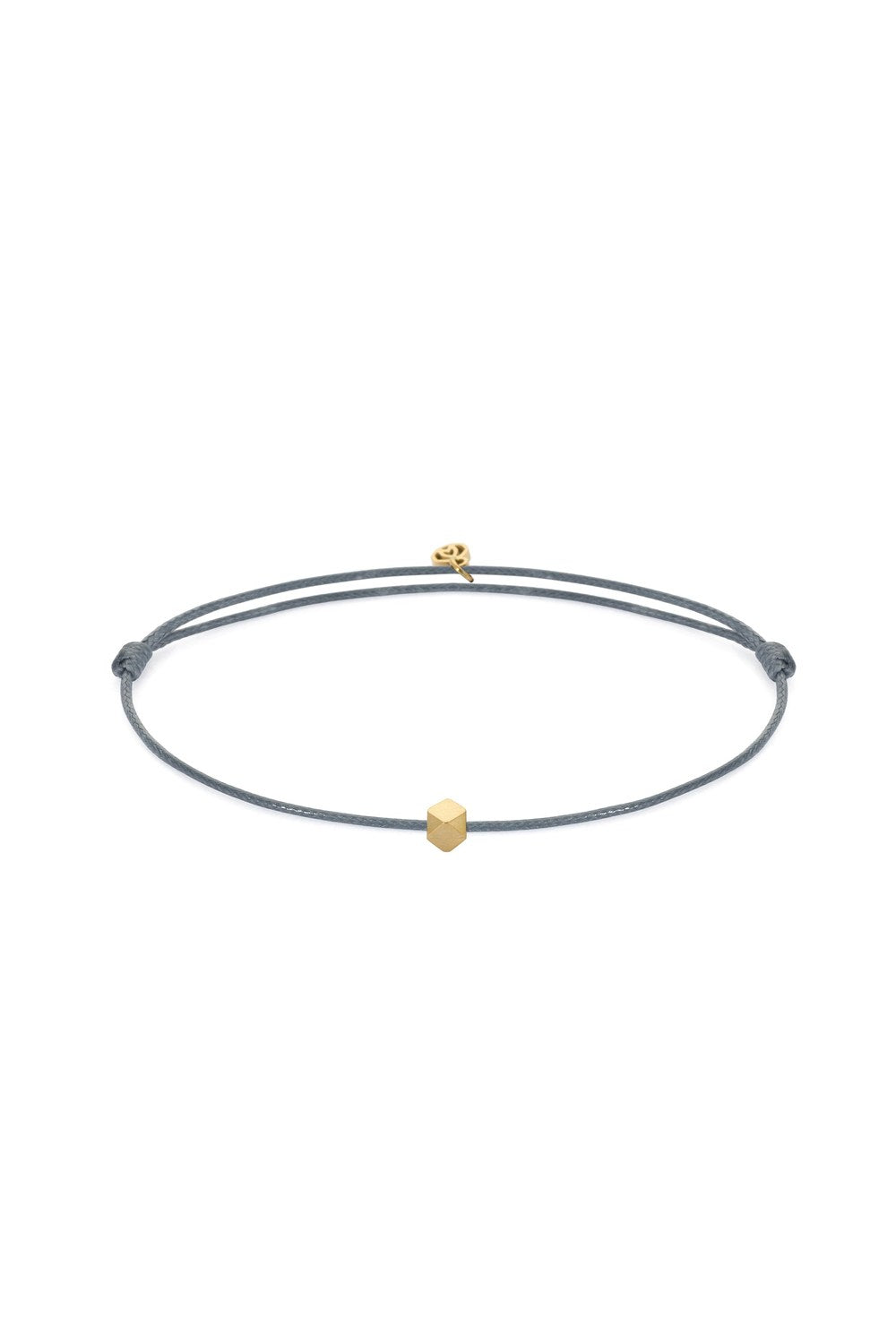 Ayarlanabilir İp Bileklik, Gri - Gold - 0