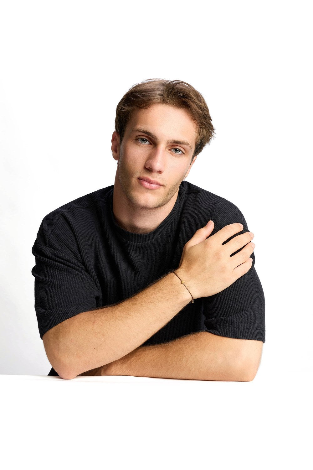 Ayarlanabilir İp Bileklik, Kahverengi - Gold - 3
