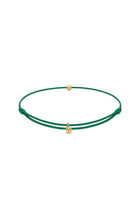 Ayarlanabilir İp Bileklik, Yeşil - Gold - 1