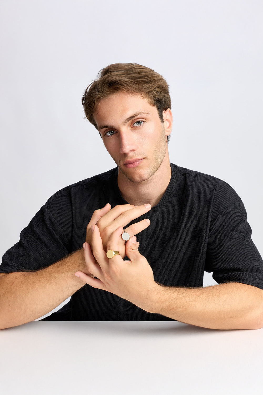 Sekizgen Formlu Ayarlanabilir Yüzük, Gold - 3