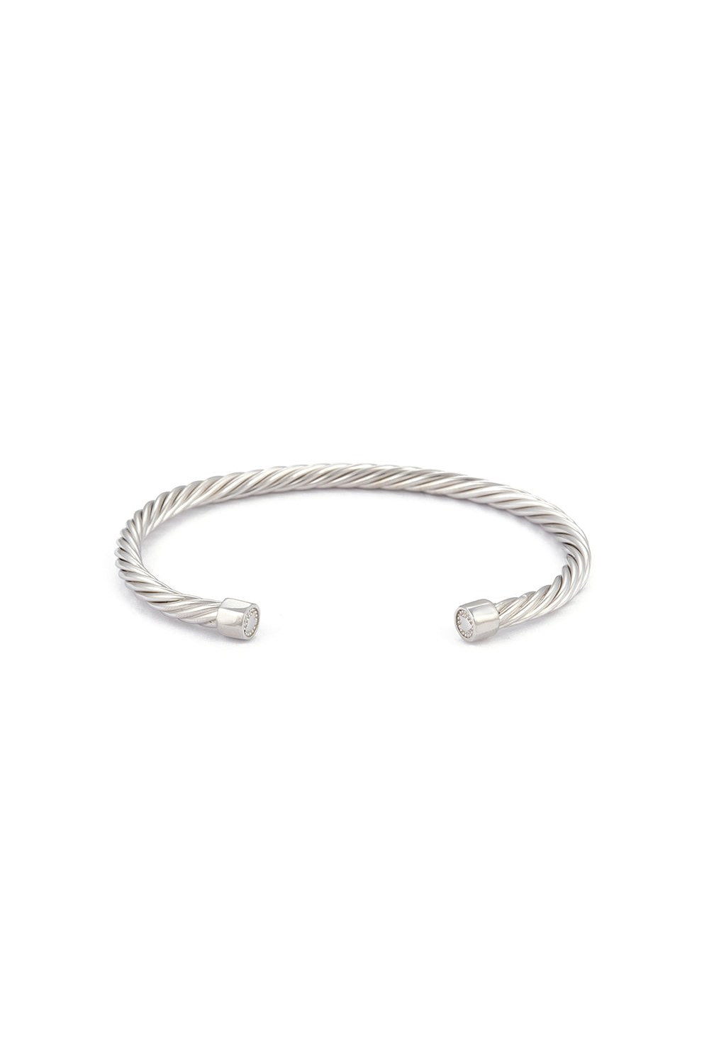 Helical Zincir Kelepçe Bilezik, Gümüş - 1