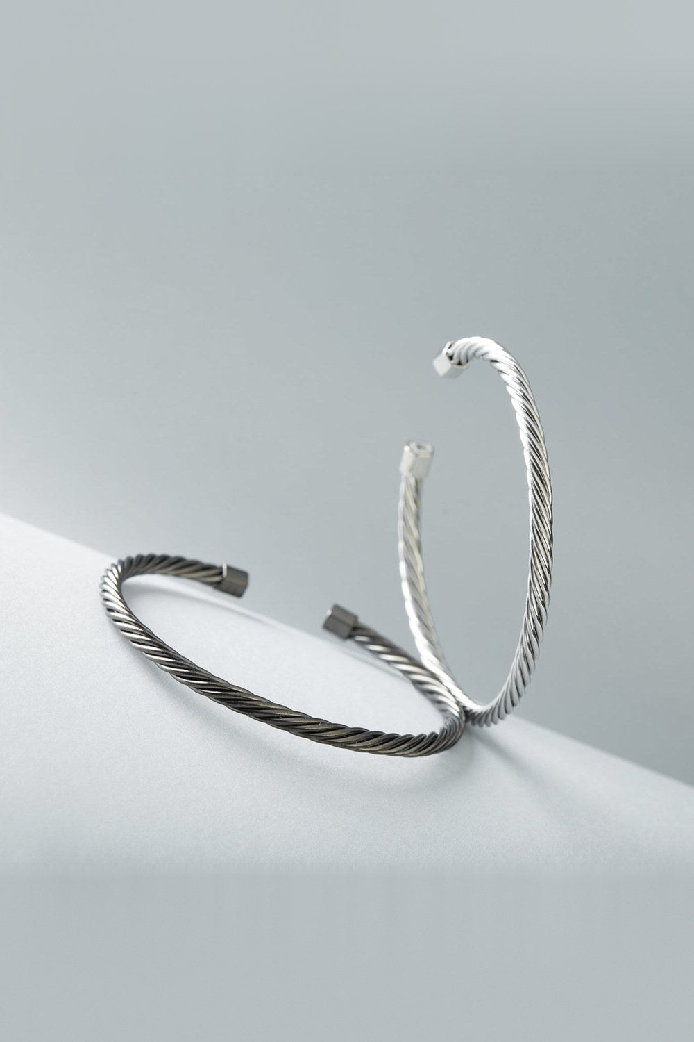 Helical Zincir Kelepçe Bilezik, Gümüş - 6