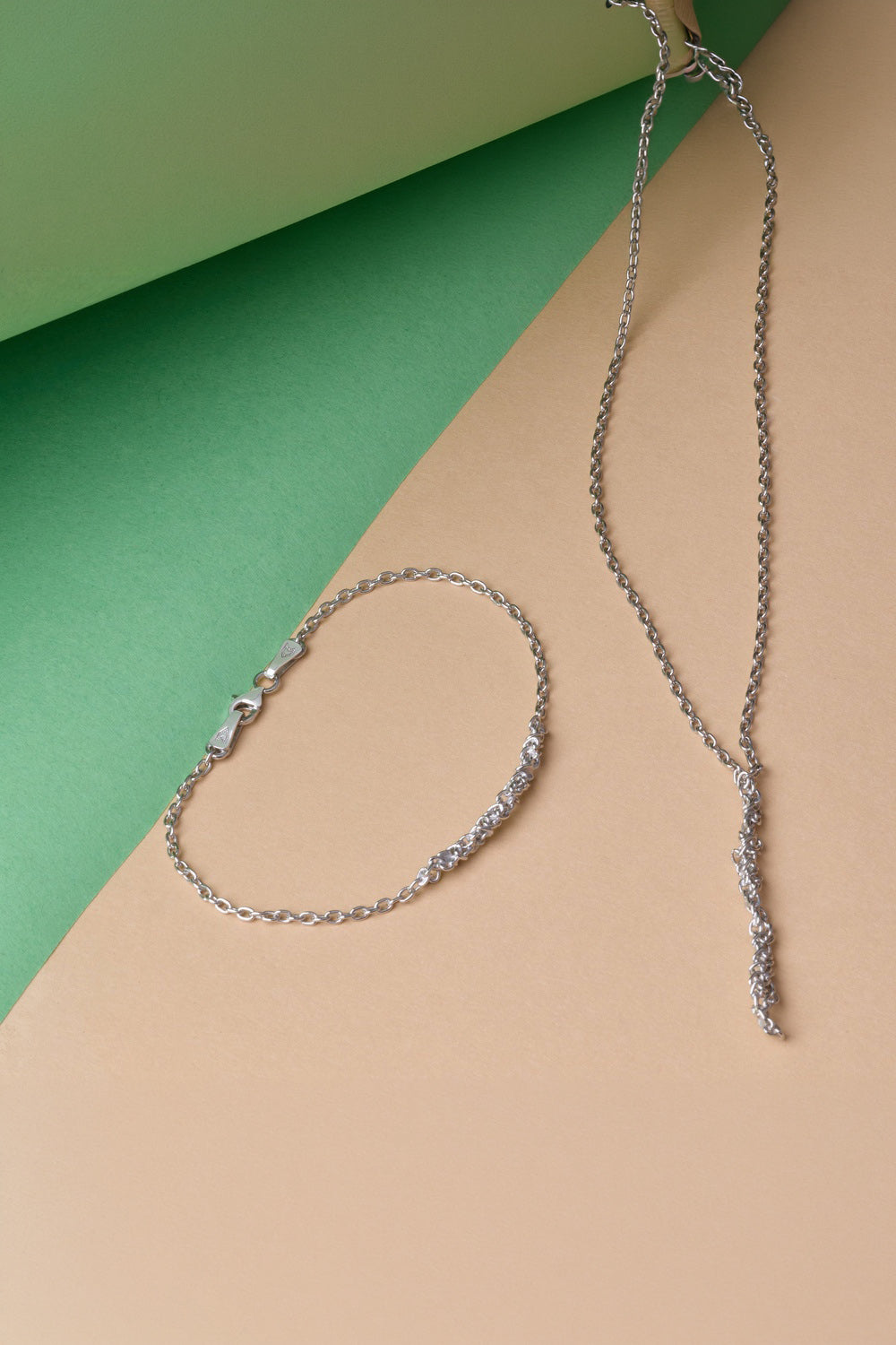 Düğüm Detaylı Zincir Bileklik, Gümüş - 2