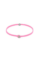 Sekizgen Detaylı Makrome Bileklik, Pembe - Gümüş - 1