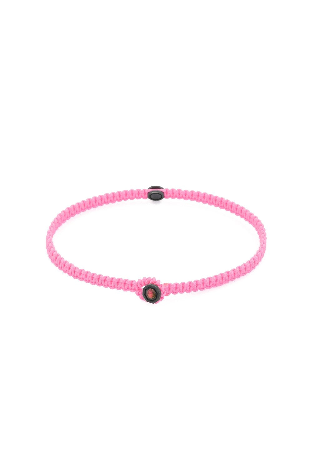 Sekizgen Detaylı Makrome Bileklik, Pembe - Oksitli - 1