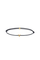 Burç Sembollü Ayarlanabilir Bileklik, Siyah - Gold - 7