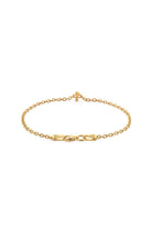 Rakam Detaylı Zincir Bileklik, Gold - 1