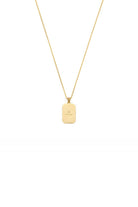 Zirkon Taşlı Sekizgen Kolye, Siyah - Gold - 1
