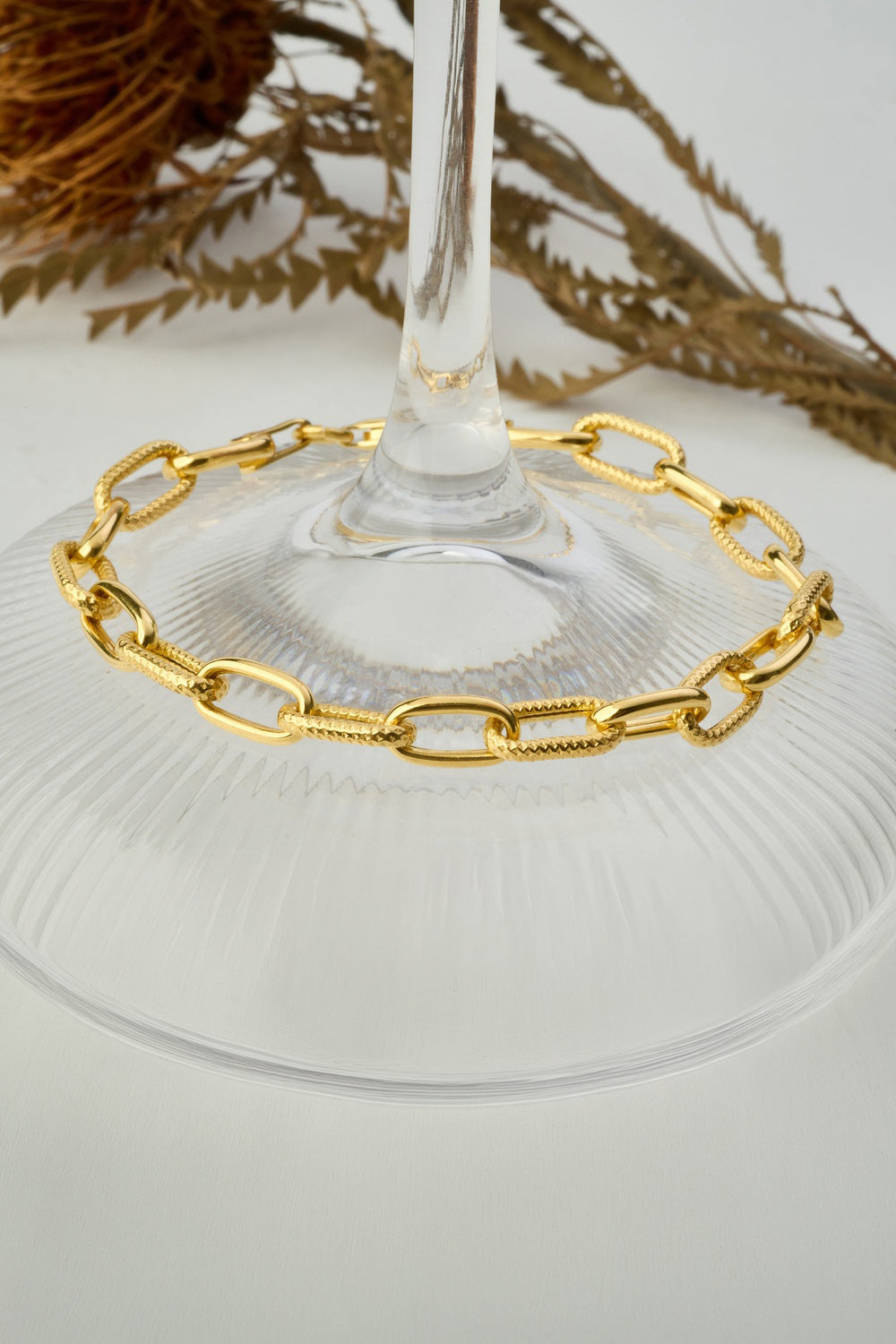 Rivet Zincir Bileklik, Gold - 2