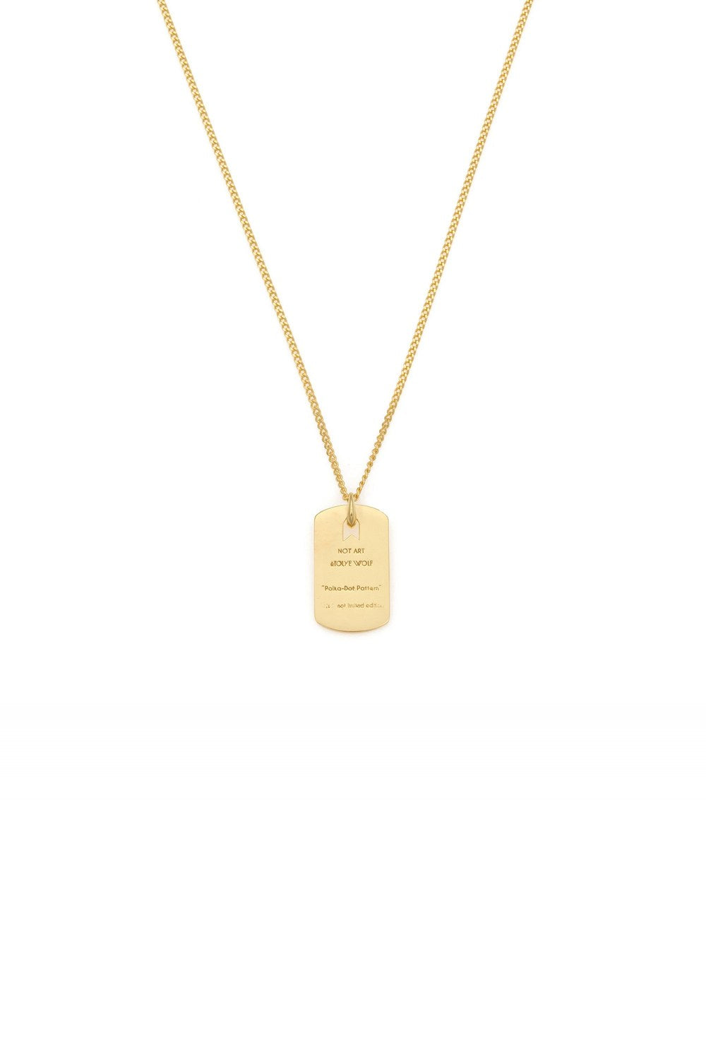 Plaka Detaylı Gurmet Zincir Kolye, Gold - 1