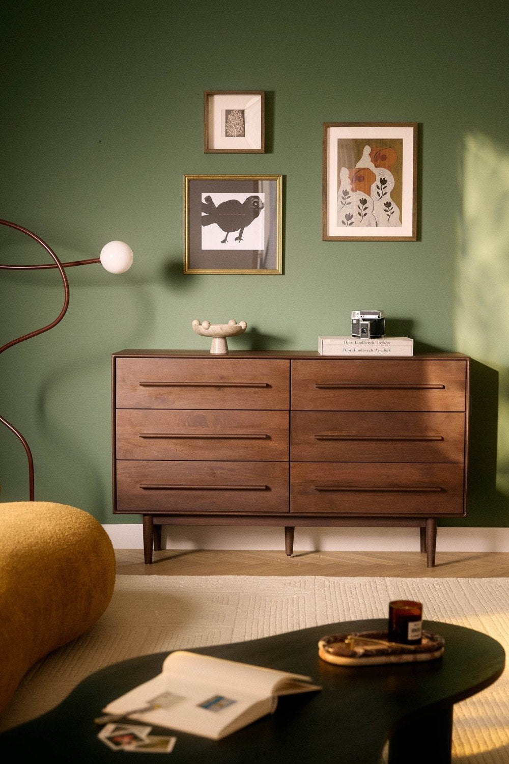 Paul Mango Ağacı Şifonyer - Mid-Century Retro Tasarım - 1