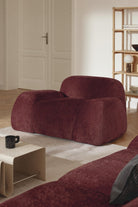 Wolke Teddy Bouclé Lounge Koltuğu, Bordeaux - 1