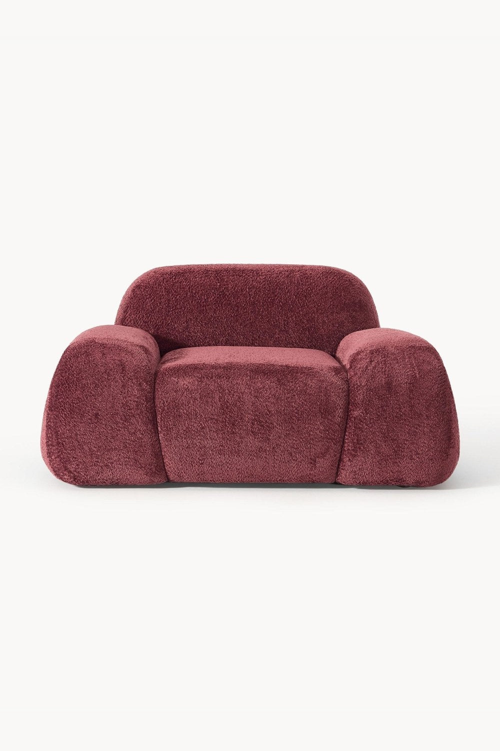 Wolke Teddy Bouclé Lounge Koltuğu, Bordeaux - 2