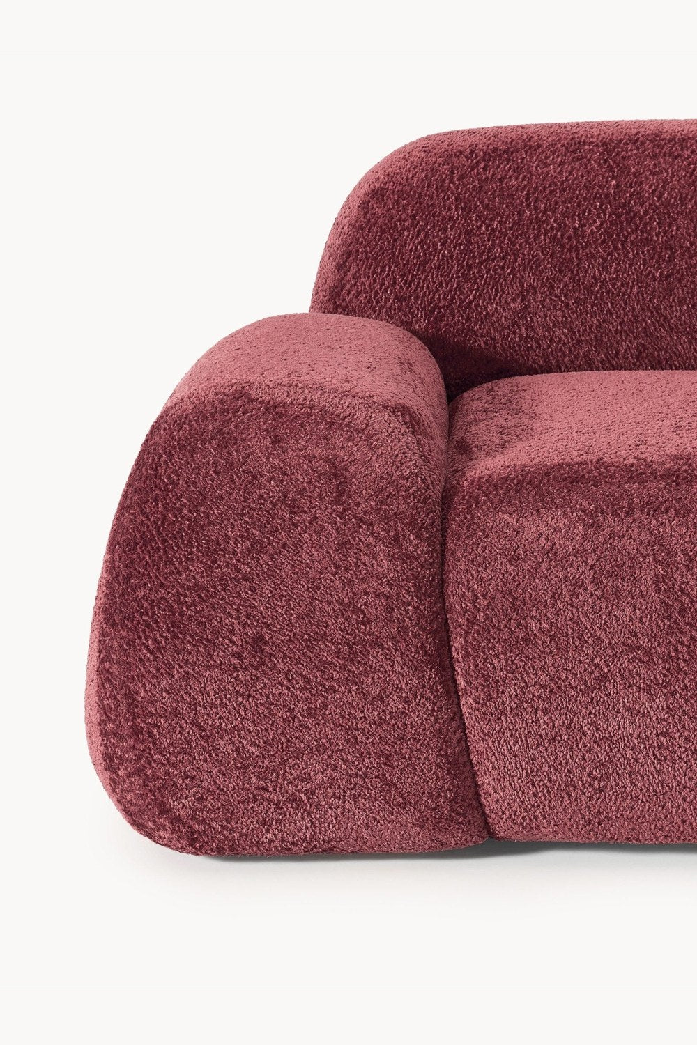 Wolke Teddy Bouclé Lounge Koltuğu, Bordeaux - 5