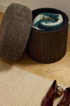 Nala Modern Saklama Alanlı Yuvarlak Puf 50 Cm - 5
