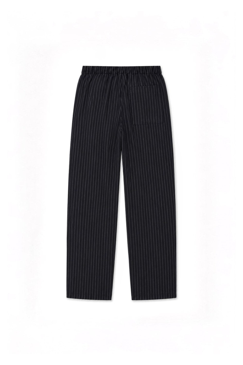 Siyah Modal Karışımlı Çizgili Erkek Pantolon - 6