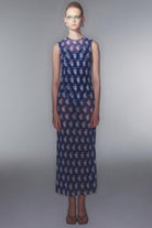Adele Monogram Mesh Dress - 0