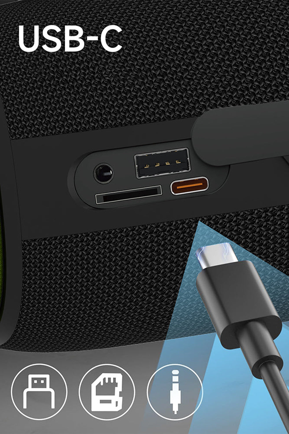 H5 Su Geçirmez Rgb Işıklı Tws Bluetooth Hoparlör, 15 W - 3