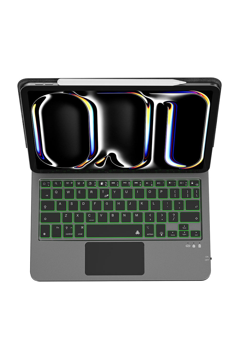Ipad Uyumlu Mk-003 Kalem Bölmeli Klavyeli Standlı Kılıf - 3