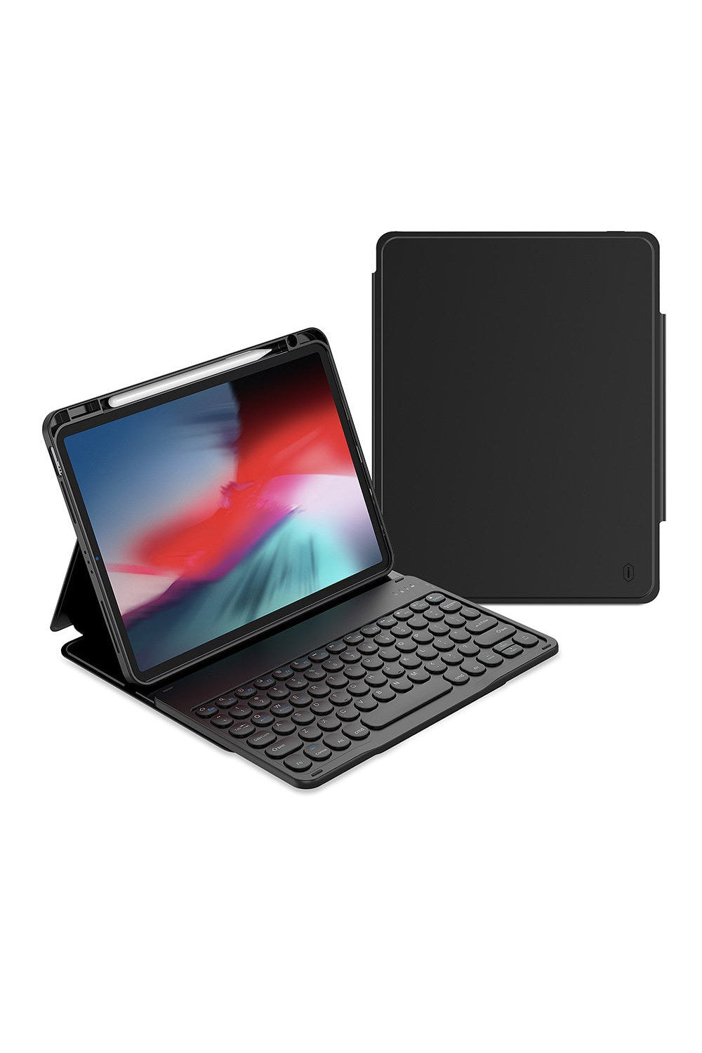 Ipad Uyumlu Gizli Kalem Bölmeli Klavyeli Kılıf - 1