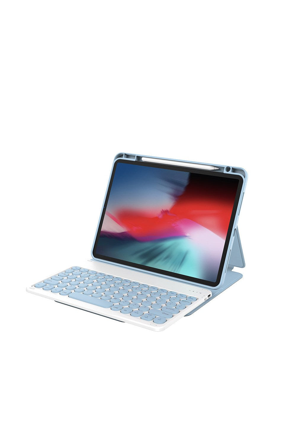 Ipad Uyumlu Gizli Kalem Bölmeli Klavyeli Kılıf - 3
