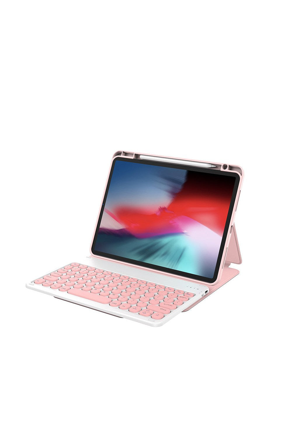 Ipad Uyumlu Gizli Kalem Bölmeli Klavyeli Kılıf - 5