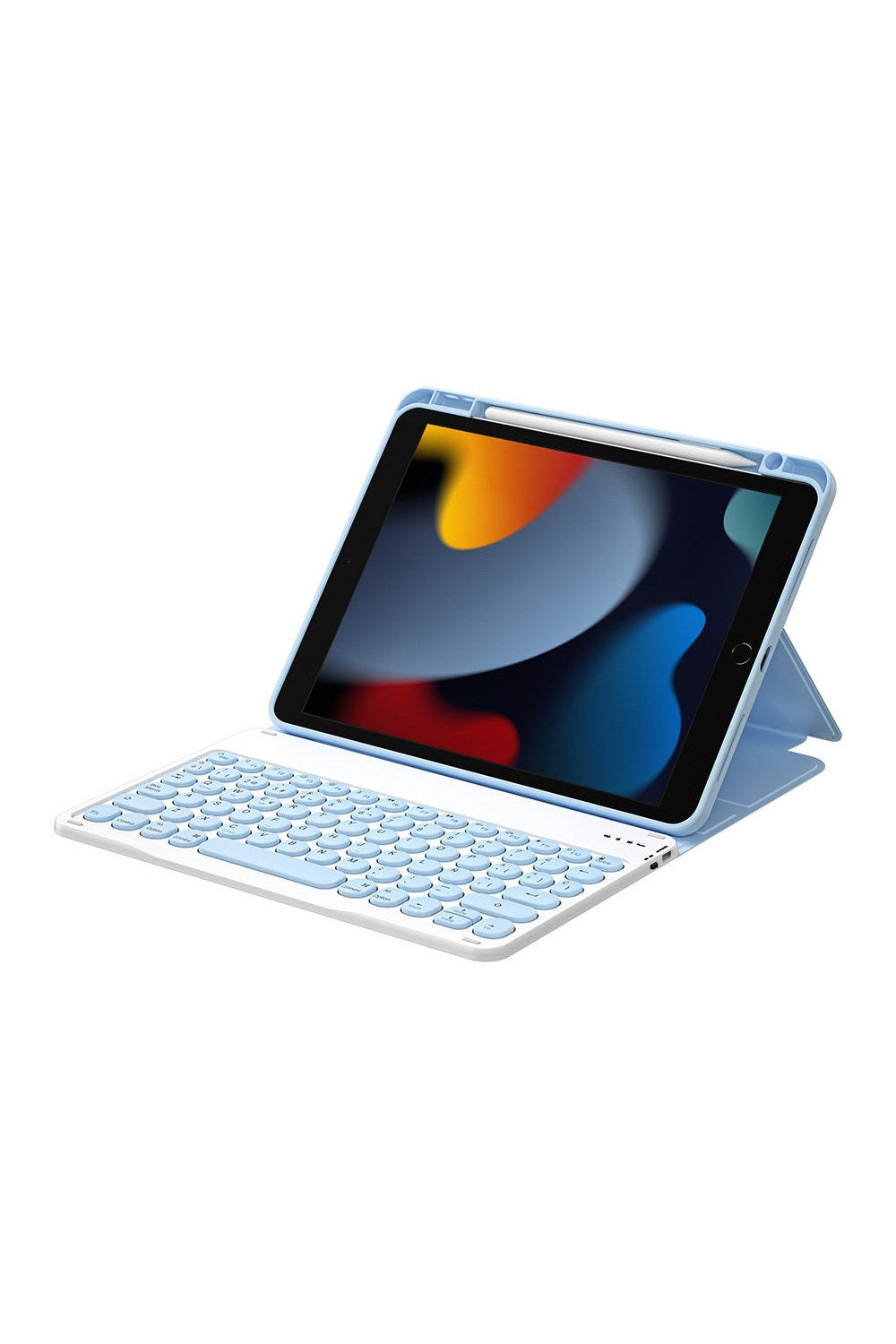Ipad Uyumlu Gizli Kalem Bölmeli Klavyeli Kılıf - 5