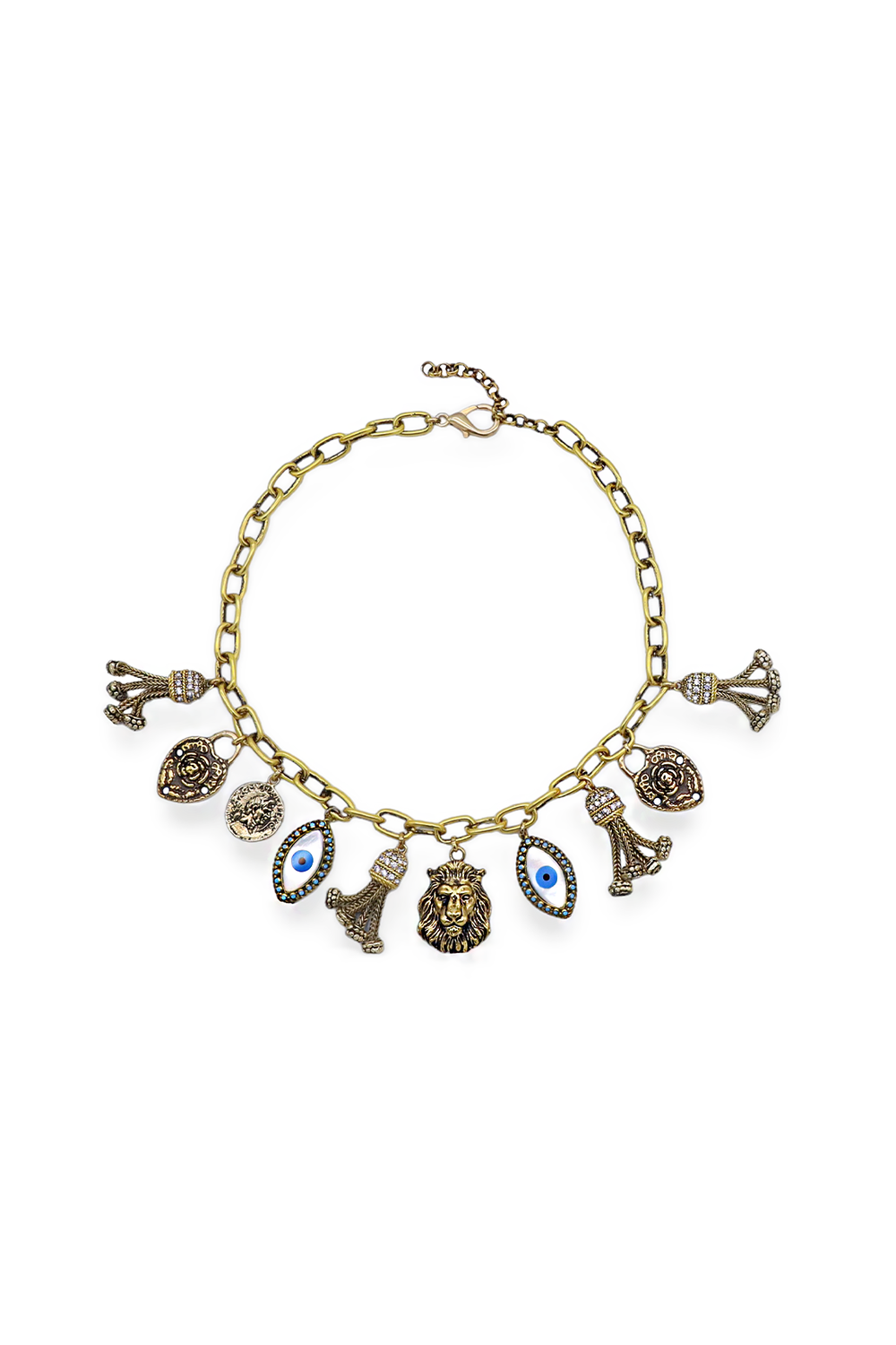 Fiesta Altin Kaplama Choker Kolye - 0