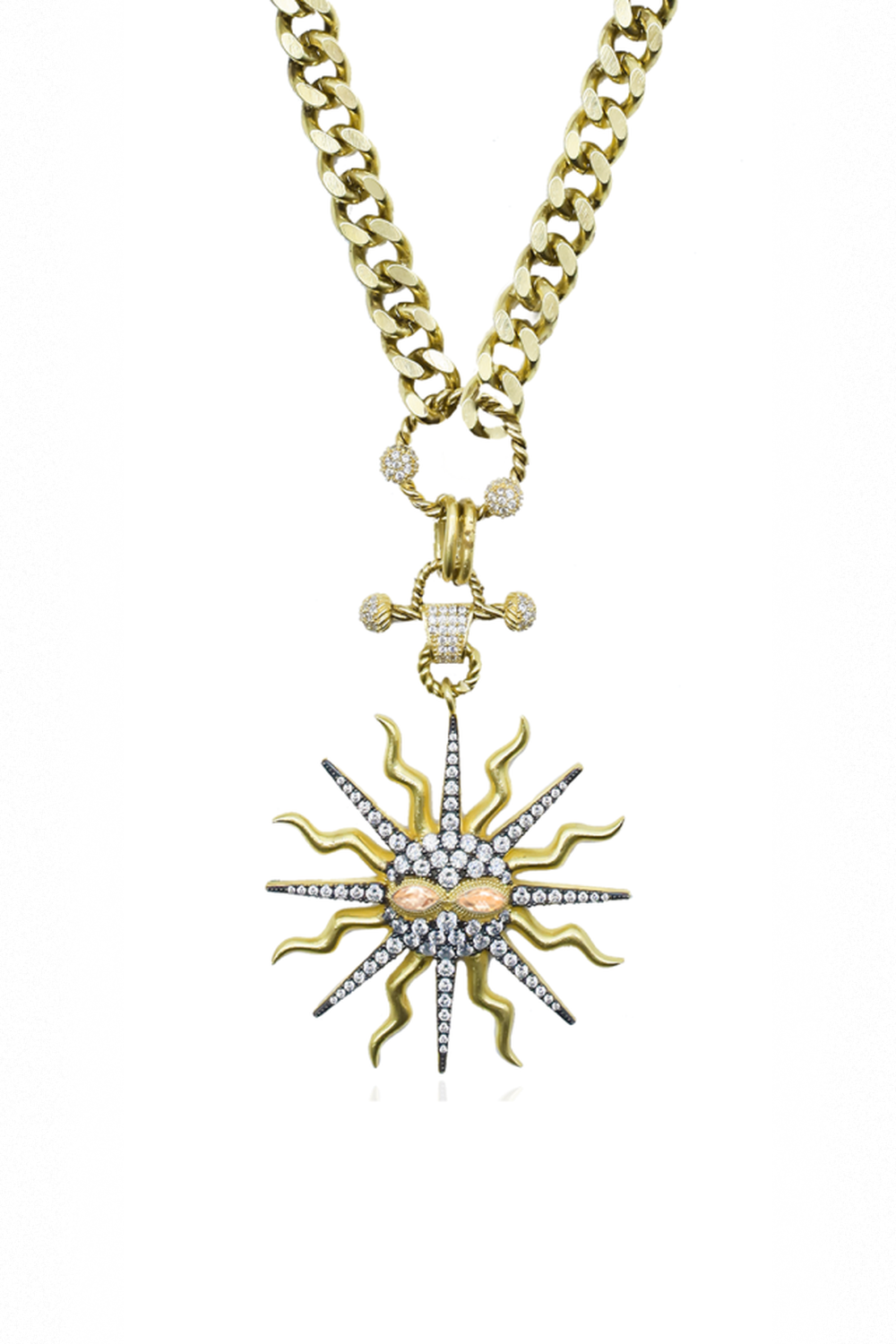 Maschera Altın Kaplama Charm Kolye - 1