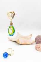 Palmiye Tasarım Murano Cam Mavi Küpe - 0
