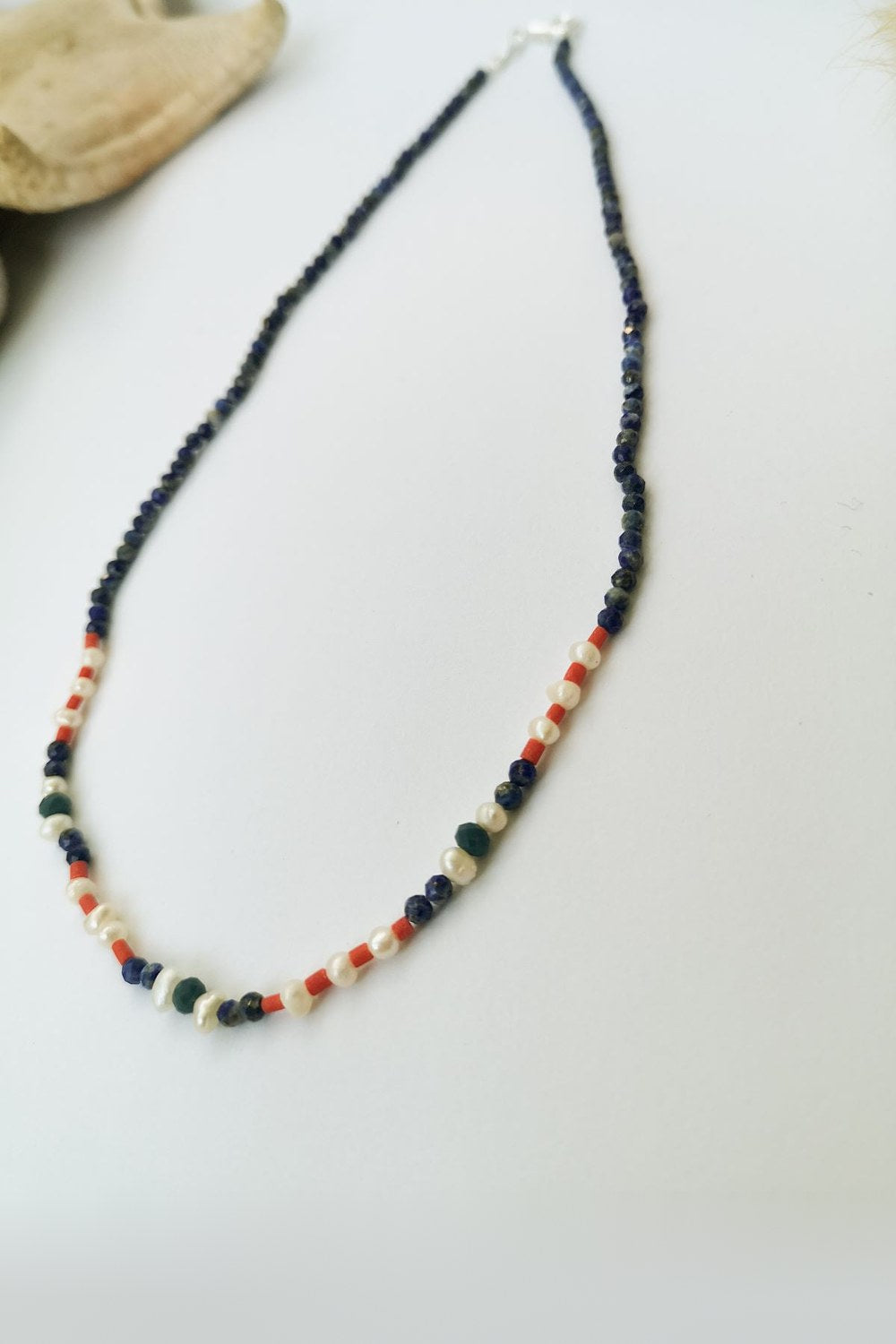 İnci Lapis Lazuli Amor Kolye - 0