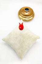 Kırmızı Murano Lale Yaka İğnesi / Broş - 0