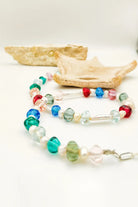 Murano Cam Ve İnci Choker Kolye - 1