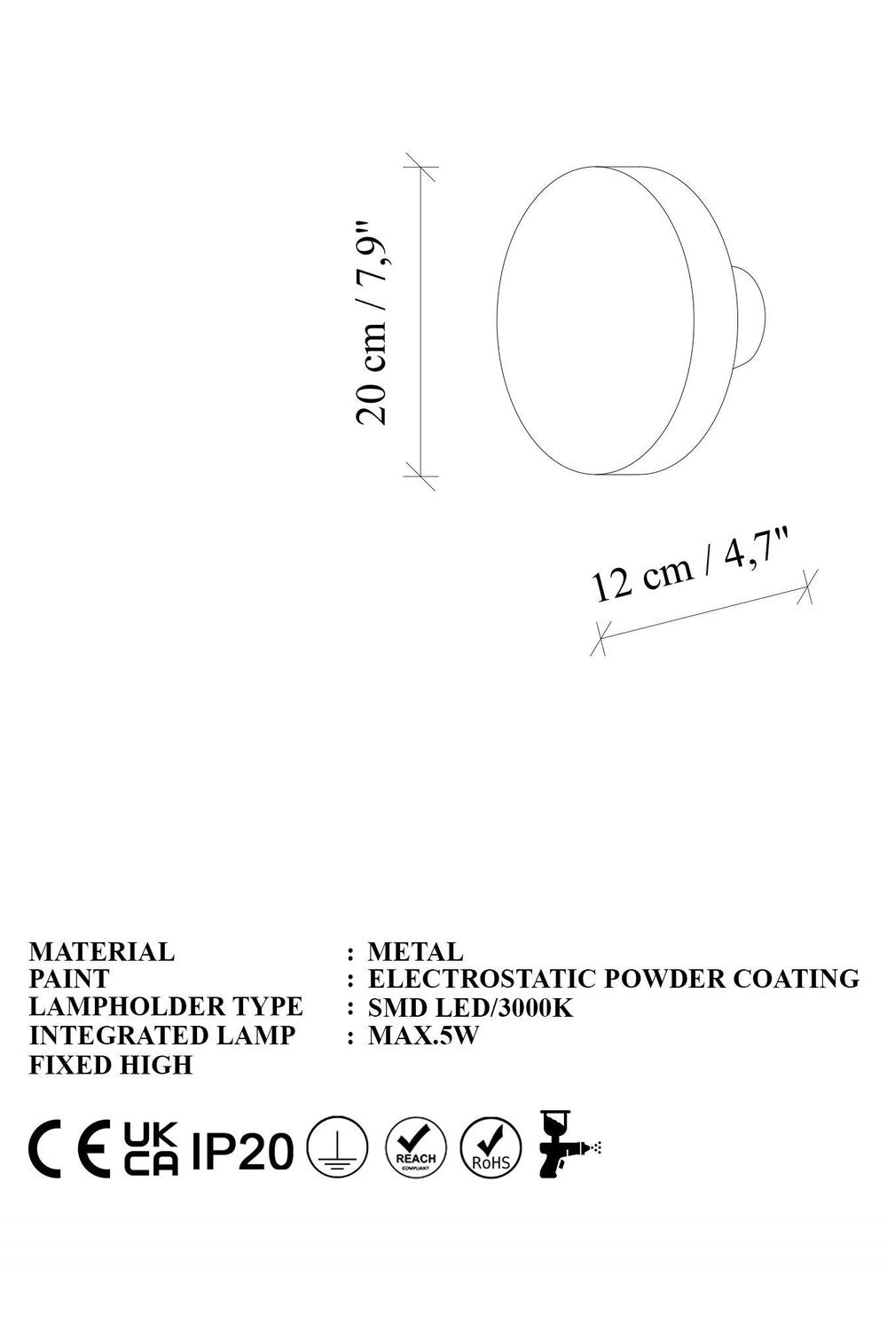 Tigera 15520 L Led Aplik Duvar Aydınlatma - 8