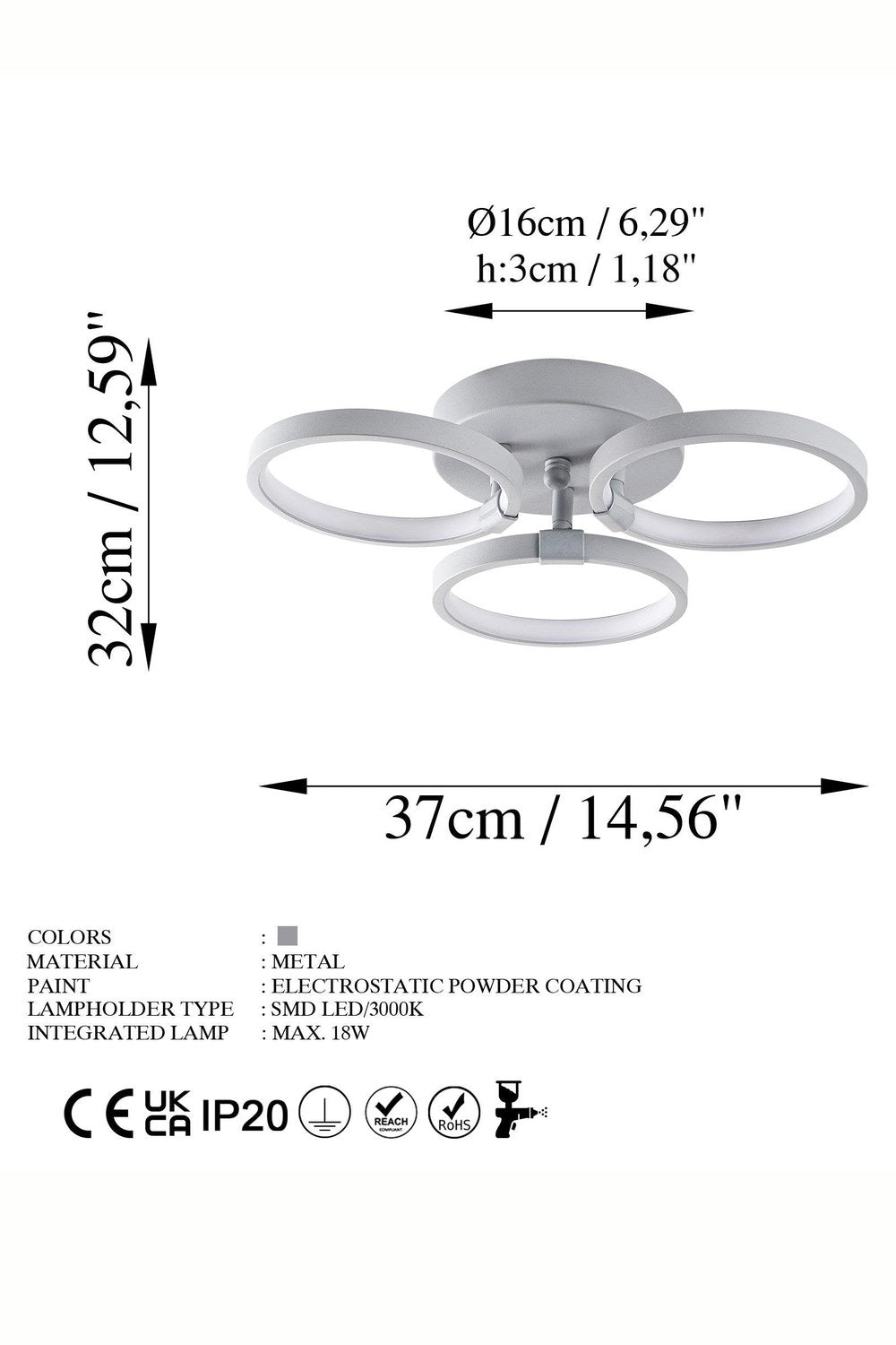 Irisara 13313 Led Plafonyer Aydınlatma - 7
