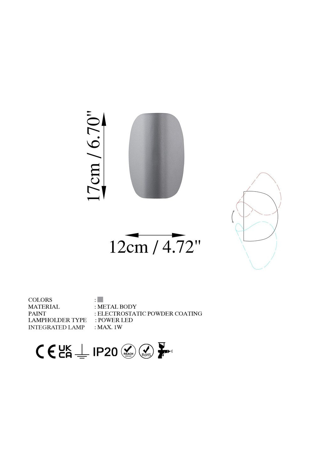 Lunaris 13625 Led Aplik Duvar Aydınlatma - 8