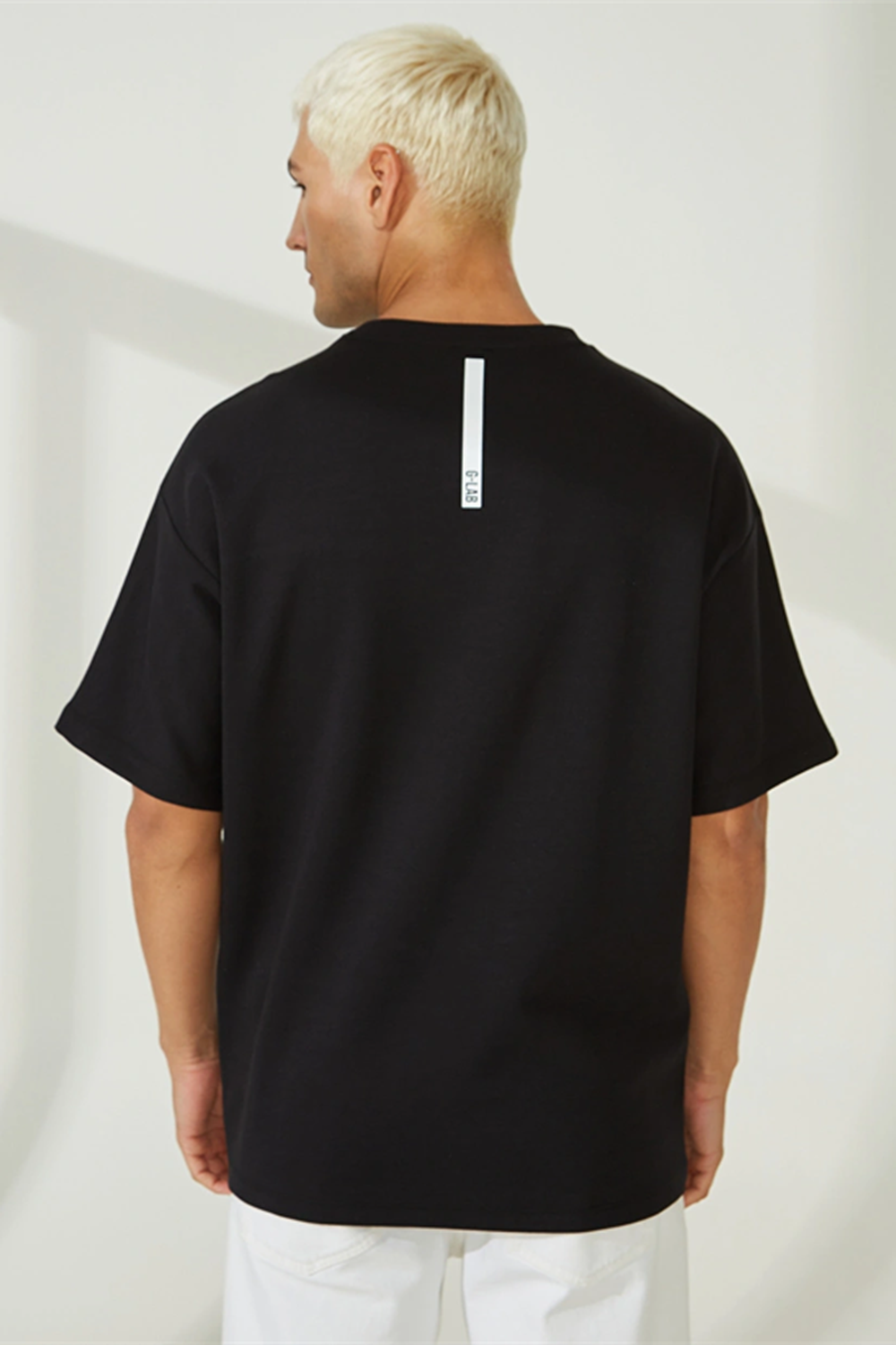 Bisiklet Yaka Ön Ve Arka Şerit Baskılı Erkek T-Shirt - 5
