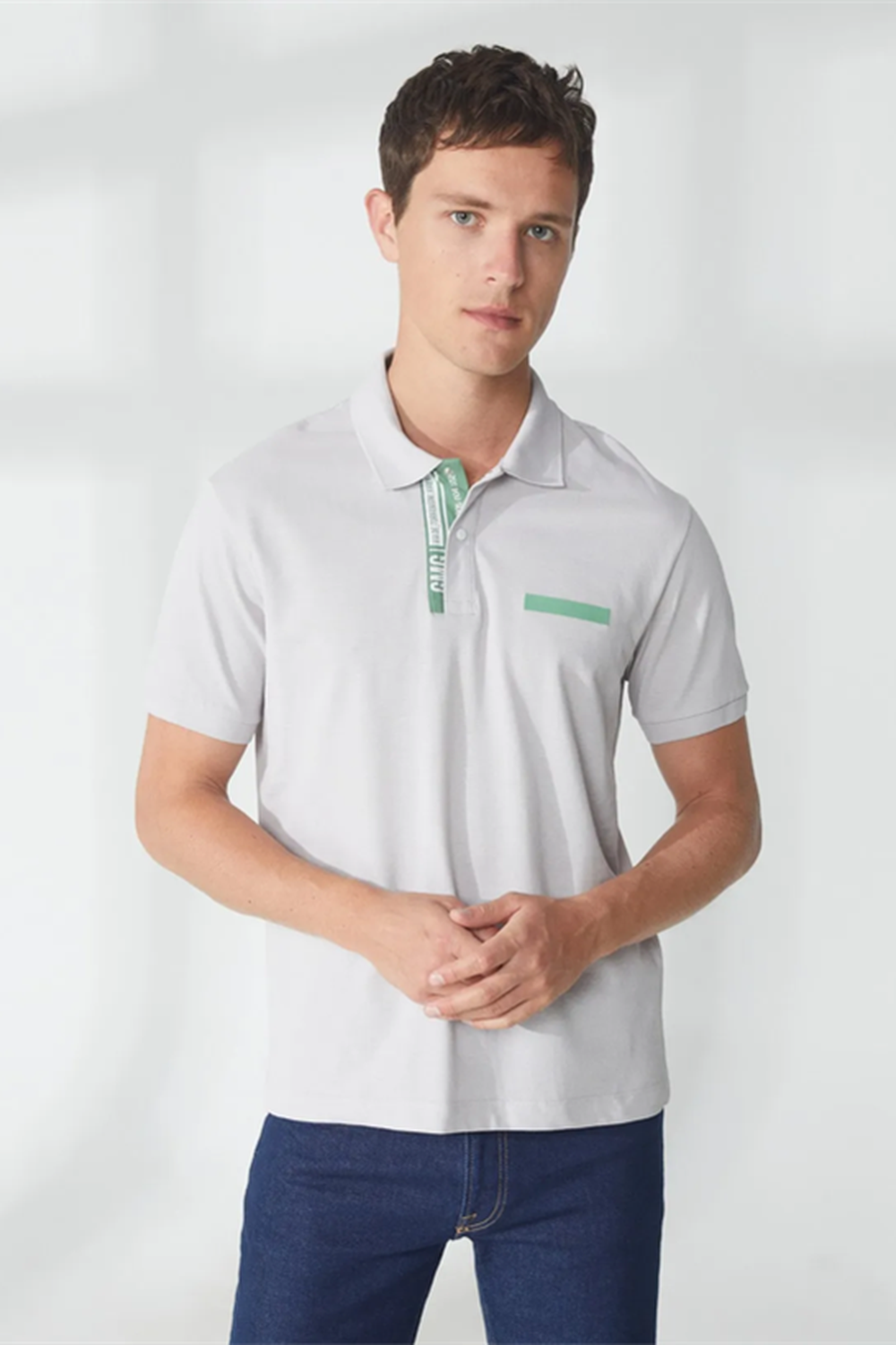 Polo Yaka %100 Pamuk Slim Fit Erkek T-Shirt - 0