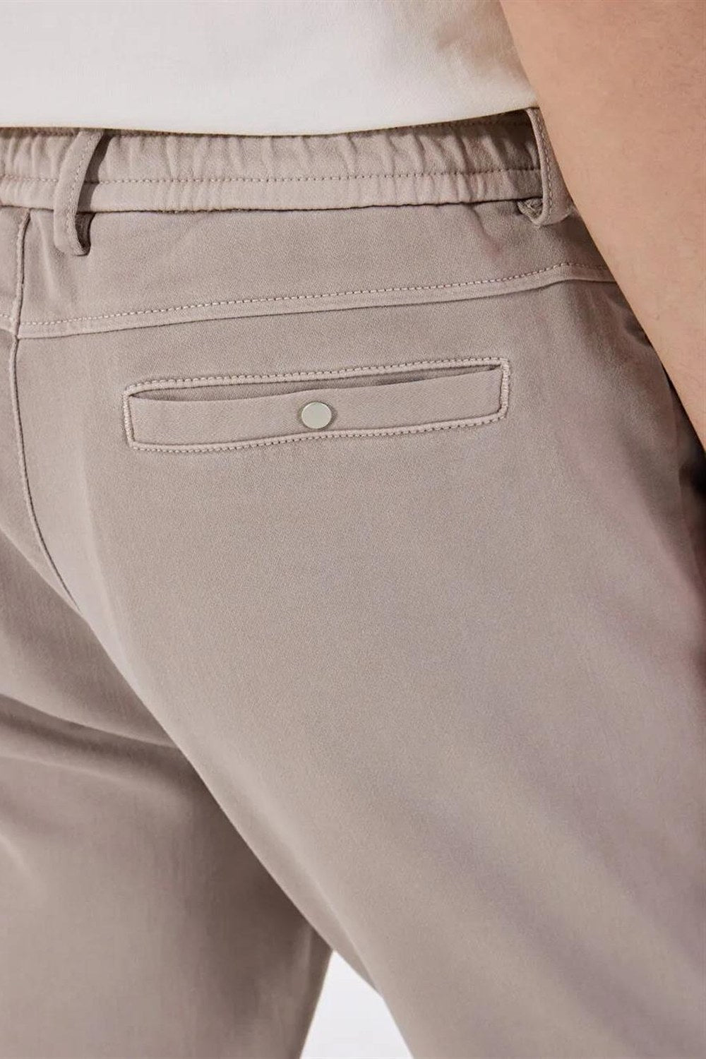 Beli Lastikli Dik Cep Arka Cep Çıtçıt Detaylı Erkek Pantolon - 0