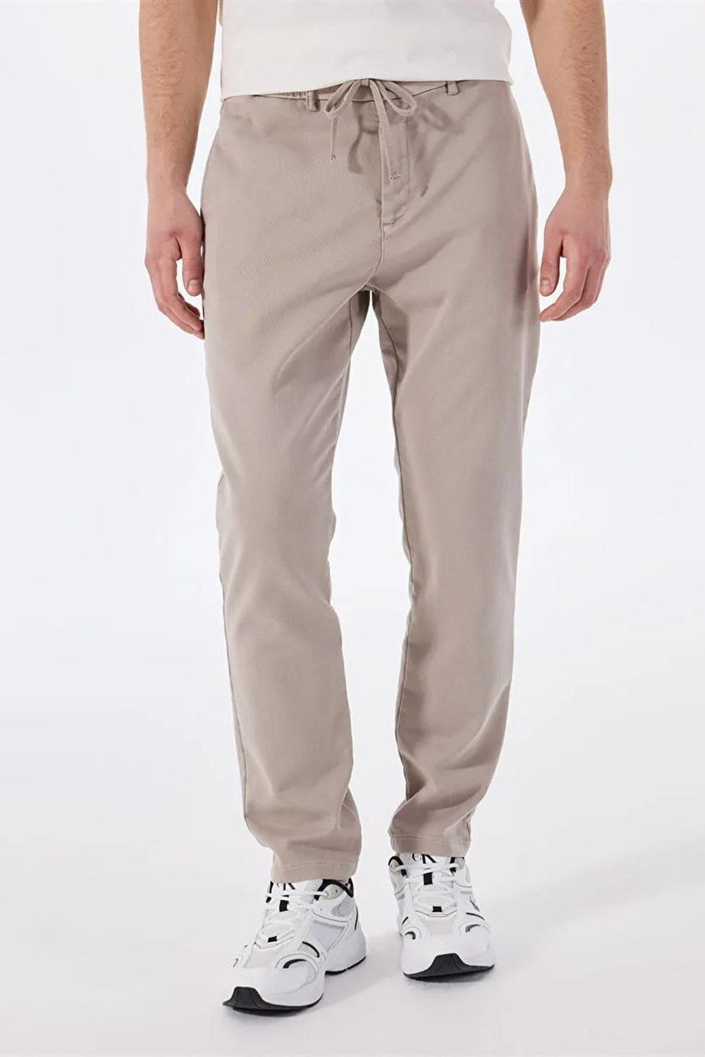 Beli Lastikli Dik Cep Arka Cep Çıtçıt Detaylı Erkek Pantolon - 3